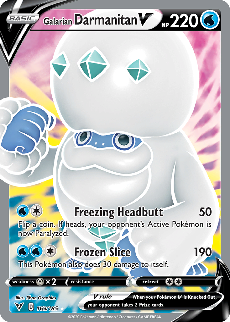 Vivid Voltage Galarian Darmanitan V #169/185